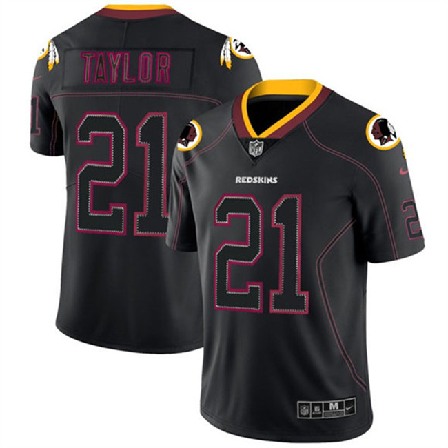 Men's Black Washington Commanders Customized 2018 Lights Out Color Rush Limited Stitched Jersey